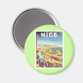 Vintages Nizza Magnet (Vorderseite/Rückseite)