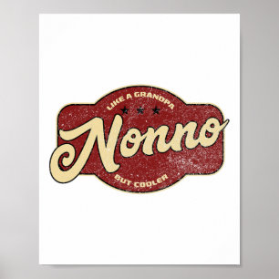 Vintages Nonno wie ein Opa, aber Cooler - italieni Poster