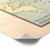 Vintages Nordamerika-Kartenplakat Poster (Ecke)