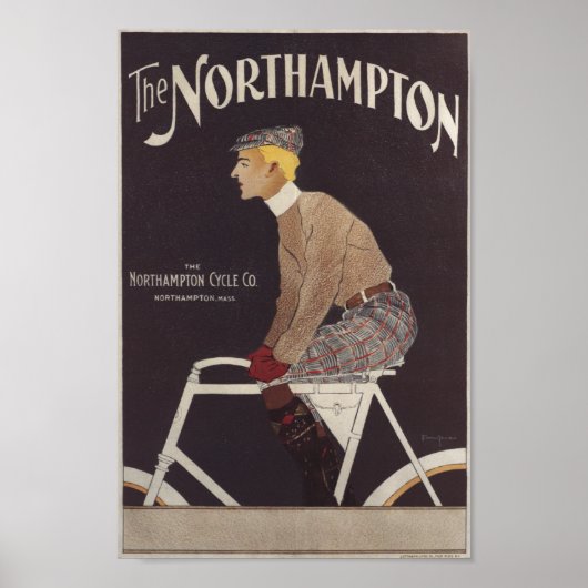 Vintages Northampton Bicycle Ad Art Poster (Vorne)