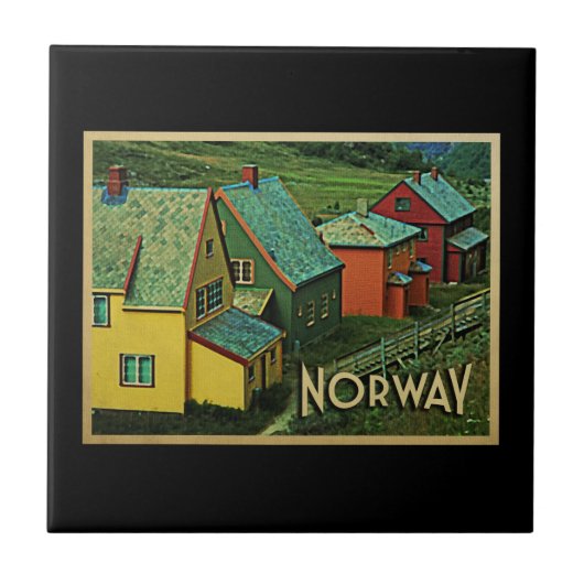 Vintages Norwegen Fliese (Vorderseite)
