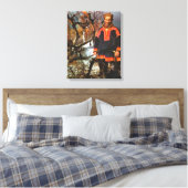 Vintages Norwegen, Lappland, Sami und Rentiere Leinwanddruck (Insitu (Schlafzimmer))