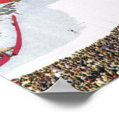Vintages Norwegen, Olympiastadion Oslo, Skisprung Poster (Ecke)