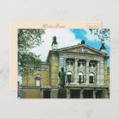Vintages Norwegen, Oslo, Nationaltheater Postkarte (Vorne/Hinten)