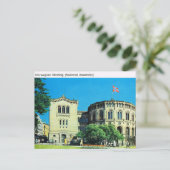 Vintages Norwegen, Oslo, Nationalversammlung Postkarte (Stehend Vorderseite)