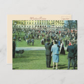 Vintages Norwegen, Oslo, Palastgärten Postkarte (Vorne/Hinten)