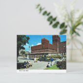 Vintages Norwegen, Oslo Rathaus Postkarte (Stehend Vorderseite)