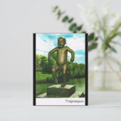 Vintages Norwegen, Oslo, Skulpturenpark Postkarte (Stehend Vorderseite)