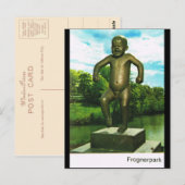 Vintages Norwegen, Oslo, Skulpturenpark Postkarte (Vorne/Hinten)