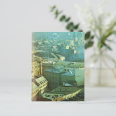 Vintages Norwegen, Oslo, Stadtzentrum Postkarte (Stehend Vorderseite)