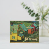 Vintages Norwegen Postkarte (Stehend Vorderseite)