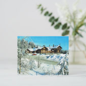 Vintages Norwegen, Schnee im Wintergebirge Postkarte (Stehend Vorderseite)