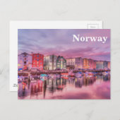 Vintages Norwegen - Tourismus Postkarte (Vorne/Hinten)