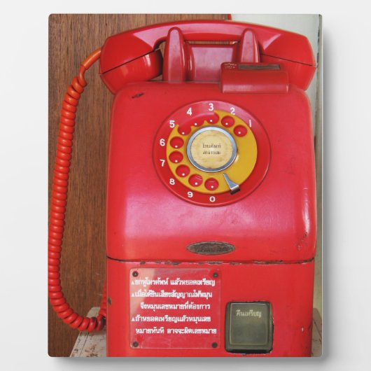 Vintages Nostalgisches altklassisches Retro-Telefo Fotoplatte (Vorderseite)