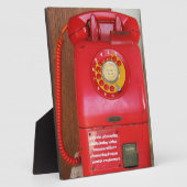 Vintages Nostalgisches altklassisches Retro-Telefo Fotoplatte (Seite)