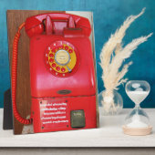 Vintages Nostalgisches altklassisches Retro-Telefo Fotoplatte (Seite)