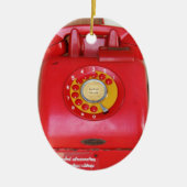 Vintages Nostalgisches altklassisches Retro-Telefo Keramik Ornament (Vorne)