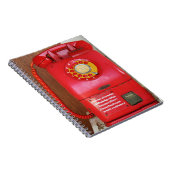 Vintages Nostalgisches altklassisches Retro-Telefo Notizblock (Rechte Seite)