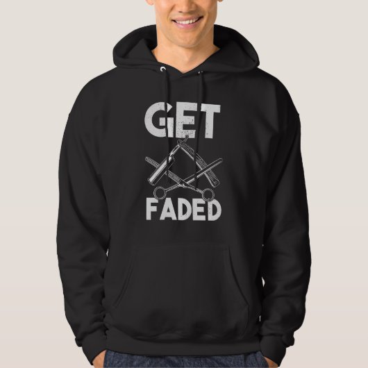 Vintages Not leidendes Barber verschleierte Clippe Hoodie (Vorderseite)