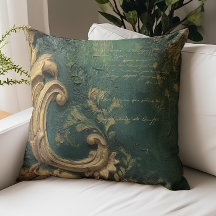 Vintages Not leidendes Emerald Green Gold-Script