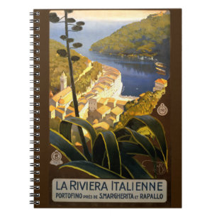Vintages Notebook an der Riviera Italien Notizblock