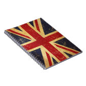 Vintages Notebook der Britischen Union Jack Flag Notizblock (Rechte Seite)