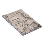 Vintages Notebook im französischen Garten Notizblock (Rechte Seite)