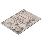 Vintages Notebook im französischen Garten Notizblock (Linke Seite)