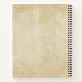 Vintages Notebook mit Rose Mousseuse Design Notizblock (Rückseite)