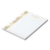 Vintages Notizblock mit Blumenmuster (Rotiert)