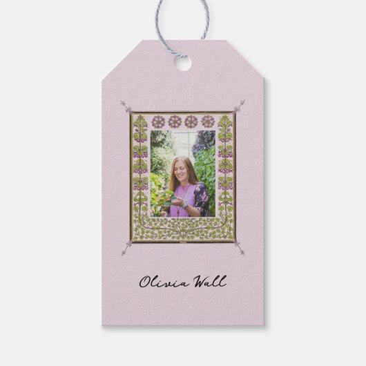 Vintages Nouveau Frame Reader Foto Geschenk Leseze Geschenkanhänger (Vorderseite)