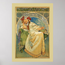 Vintages Nouveau Mucha Princess Poster