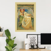 Vintages Nouveau Mucha Princess Poster (Heimbüro)