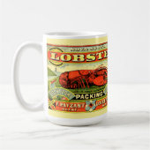 Vintages Nova Scotia Lobster-Label Kaffeetasse (Links)