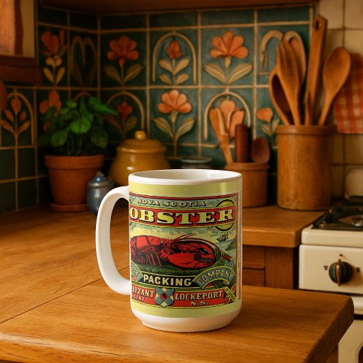 Vintages Nova Scotia Lobster-Label Kaffeetasse