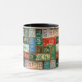 Vintages Nummernschild Tasse (Zentrum)