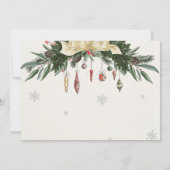 Vintages Nutcracker Winter Onederland Foto Einladung (Rückseite)