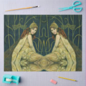 Vintages Nymph Art Nouveau Tissue Paper Seidenpapier (Basteln)