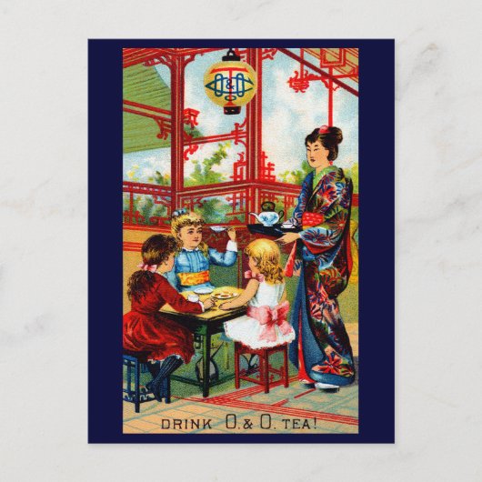 Vintages O&O Tea Postkarte (Vorderseite)