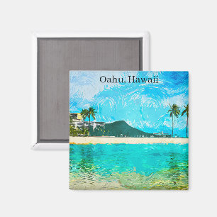 Vintages Oahu Hawaii Reiseparadies Magnet