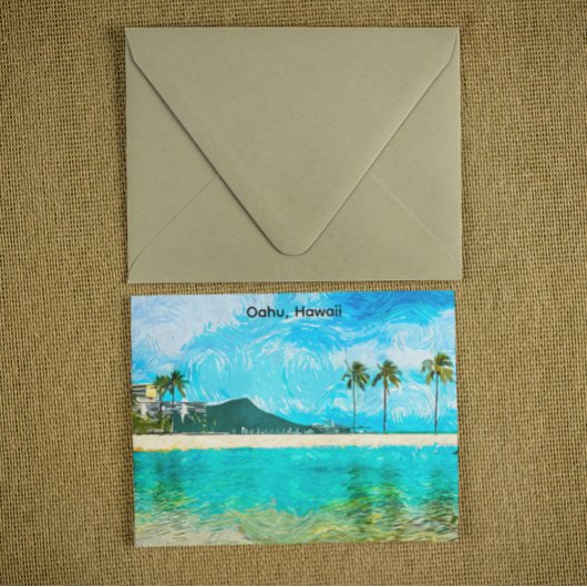 Vintages Oahu Hawaii Reiseparadies Postkarte