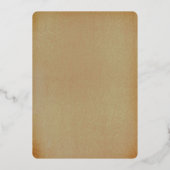 Vintages Oak Tree Hochzeit Probe Dinner Folieneinladung (Rückseite)