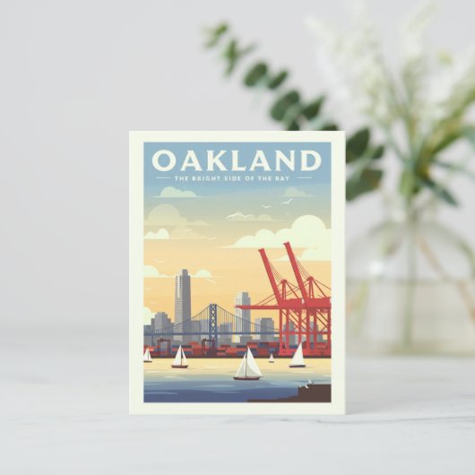 Vintages Oakland Kalifornien Postkarte (Stehend Vorderseite)