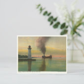 Vintages Oberlicht (Leuchtturm) Postkarte (Stehend Vorderseite)