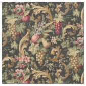 Vintages Obst Blume & Traubenmuster Stoff (Nahaufnahme)