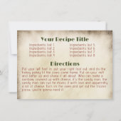 Vintages Obst Gemüse Kochbuch Rezept Karte (Rückseite)