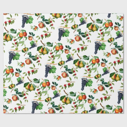 Vintages Obst Geschenkpapier (Flach)