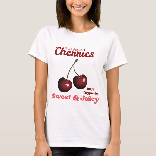 Vintages Obst Kunst T-Shirt (Vorderseite)