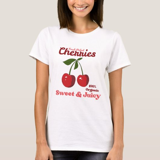 Vintages Obst Kunst T-Shirt (Vorderseite)