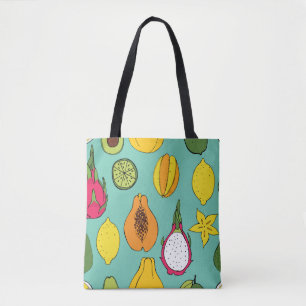 Vintages Obst Nahtlose Illustration Tasche